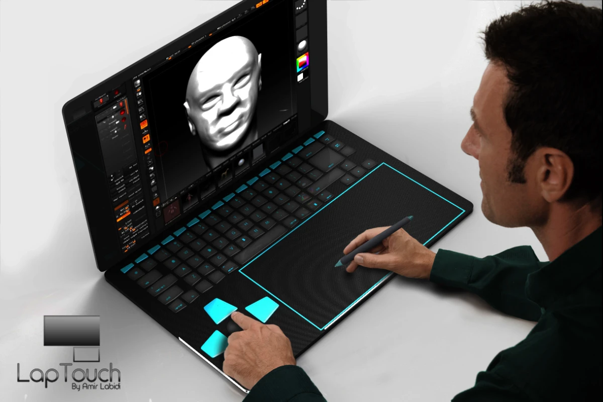 The LapTouch concept is targeted at the creative community (Image: Amir Labidi)