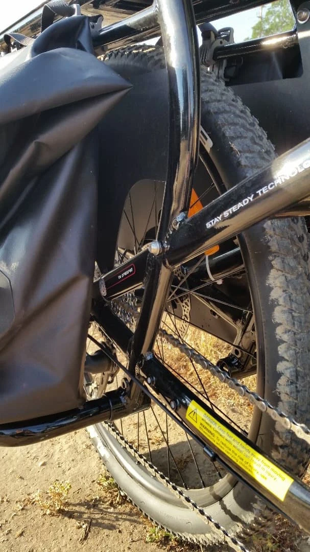 The All-Terrain is fitted with a 2x10 SRAM gear set