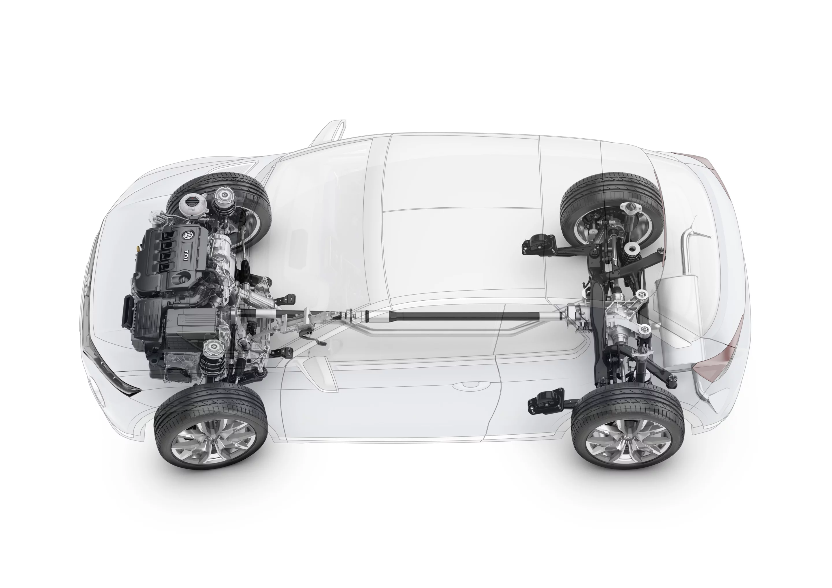 The T-ROC features VW's 4Motion all-wheel-drive train