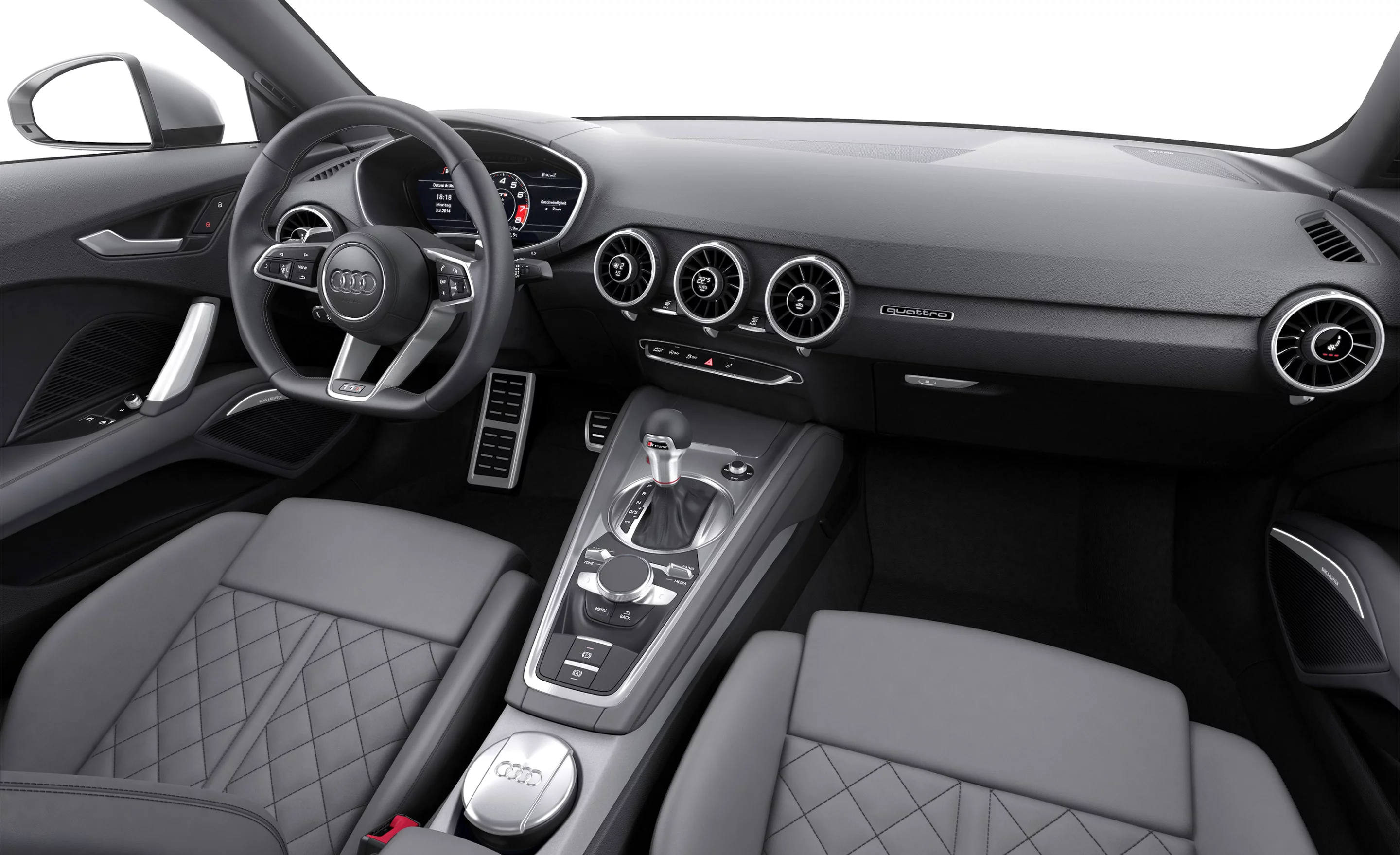 A manual gearbox is standard, but the option to go with Audi’s hyper-quick 6-speed S-tronic transmission is available if desired (Photo: Audi)