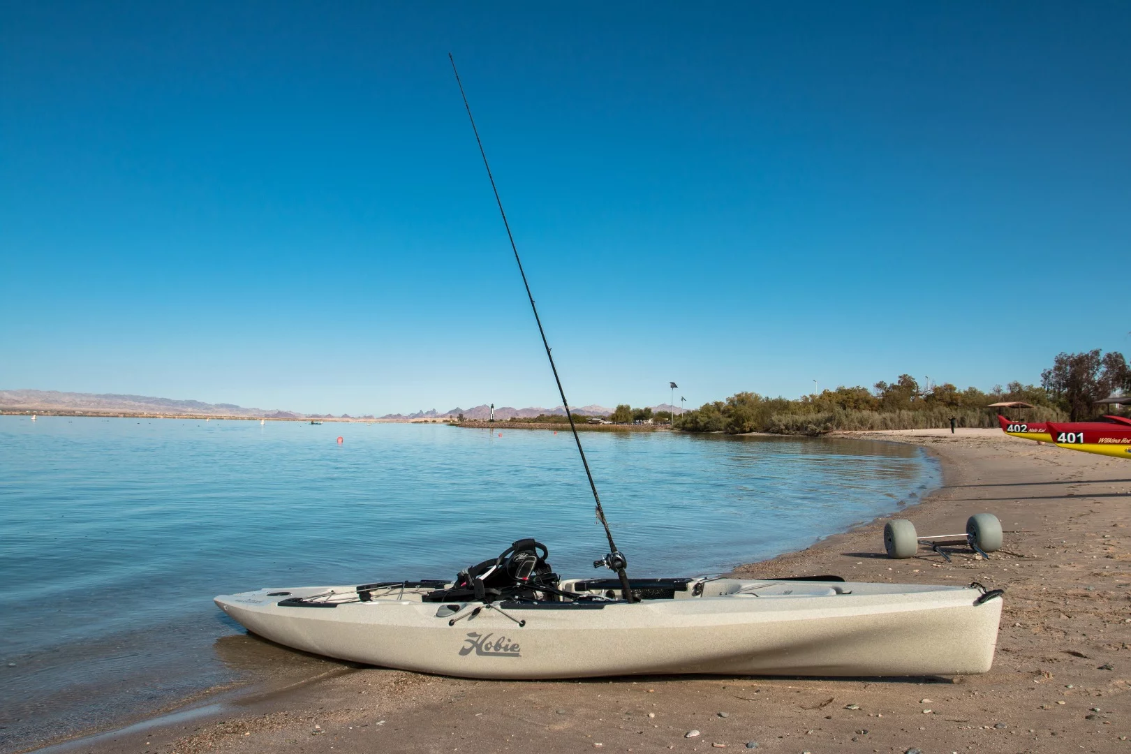 The Hobie Outback packs in a whole lot of functionality. The seat, for example, pops out as a separate unit if you're stopping somewhere for lunch. There's pre-plumbed connections if you wish to add things like fish finders and other electronics