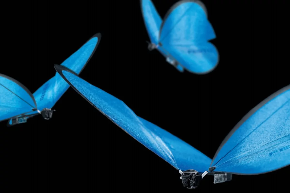 Festo's eMotionButterflies are reported capable of collective behavior and are able to autonomously avoid crashing into each other in real-time