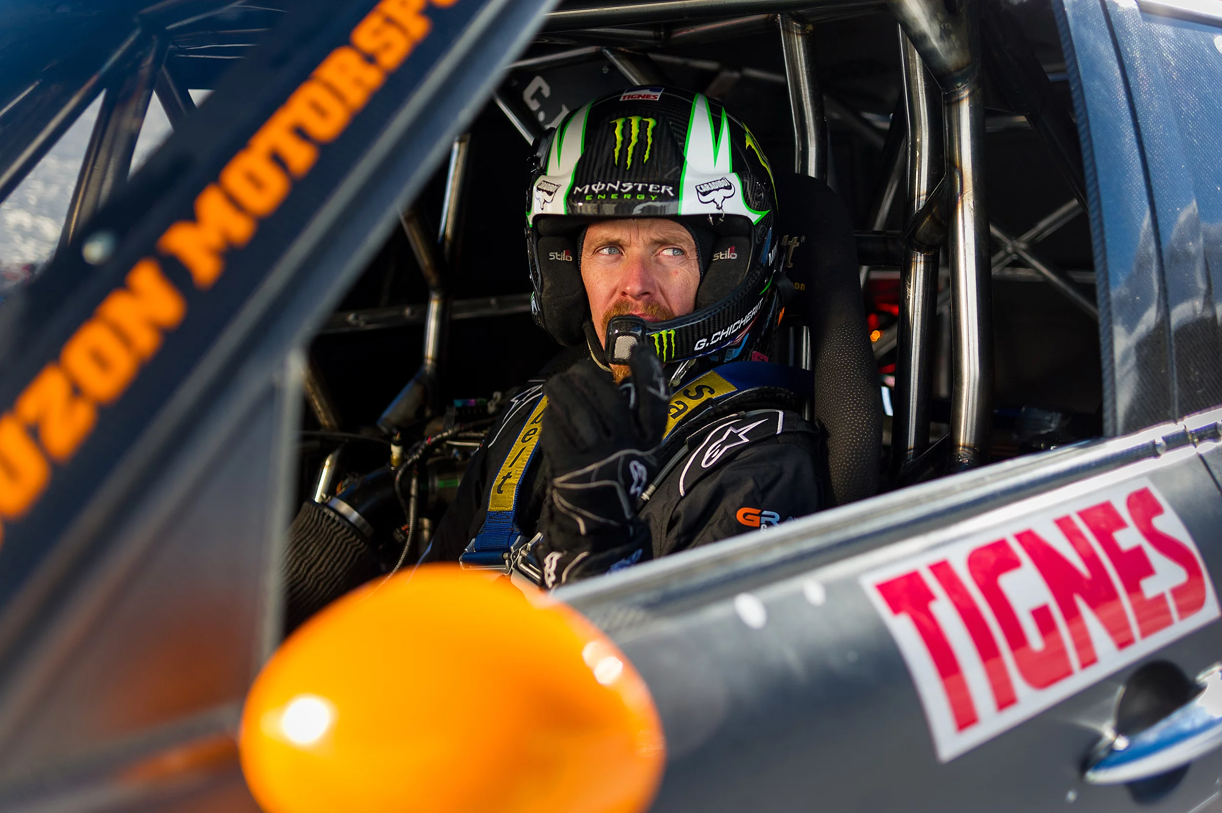 Guerlain Chicherit at the wheel of the Mini