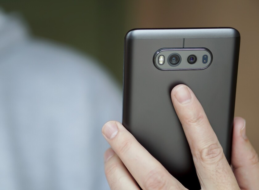 The LG V20 has a back-facing fingerprint sensor, quickly becoming the norm on Android