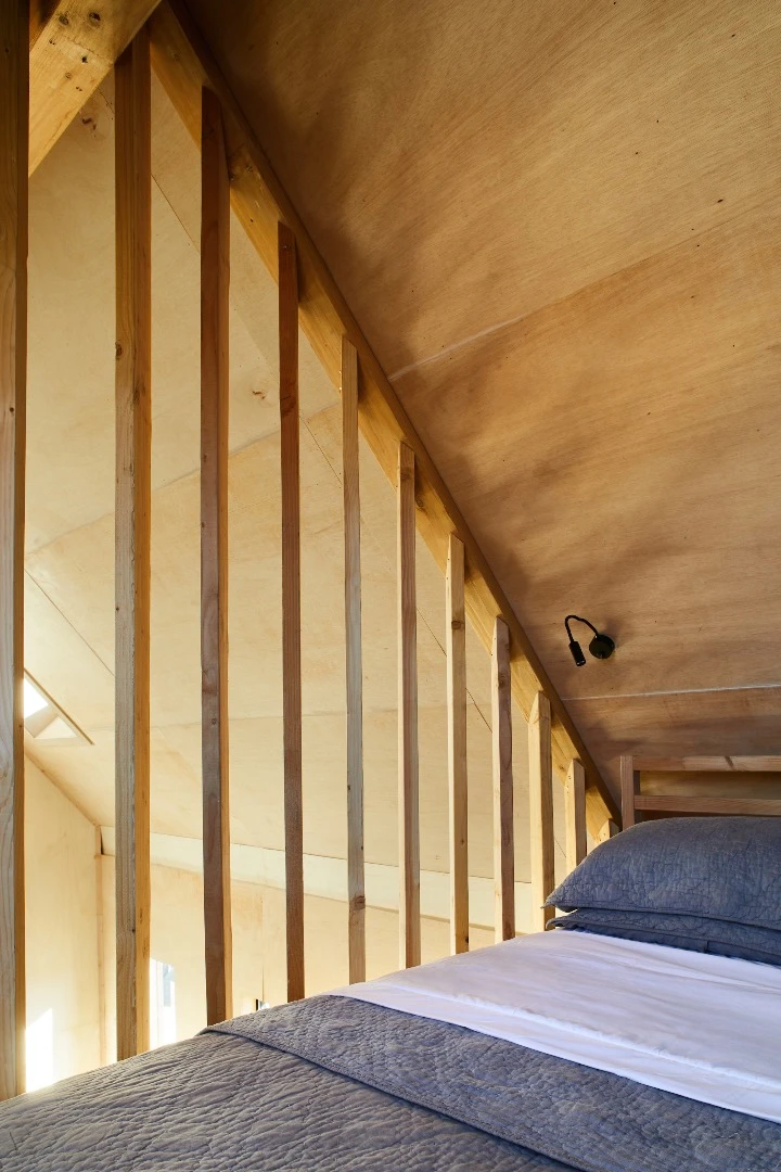 The Folly's loft bedroom