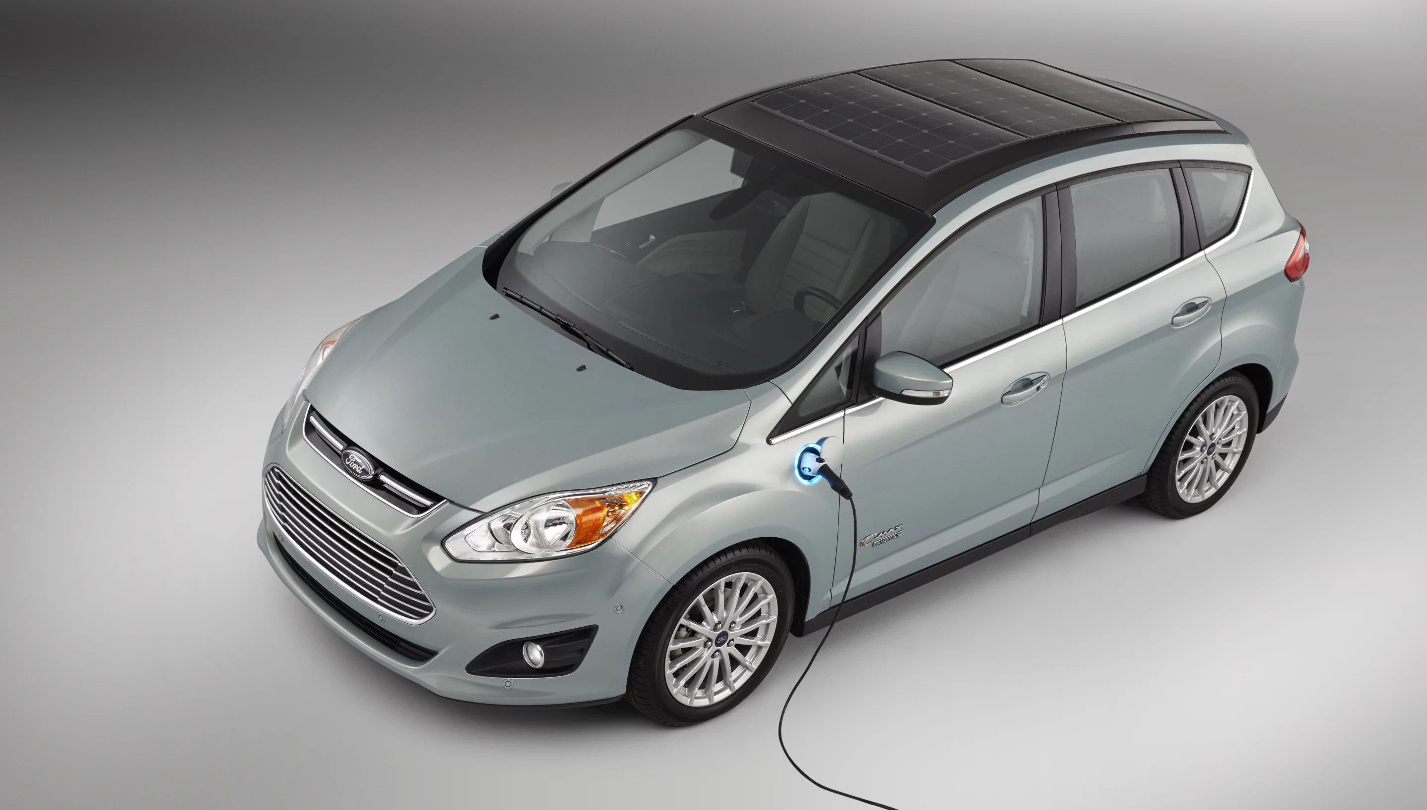 The C-Max Solar Energi Concept can also take on electricity using its charging port