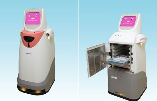The HOSPI-R is cheaper than conventional systems because it navigates autonomously rather than with rail systems