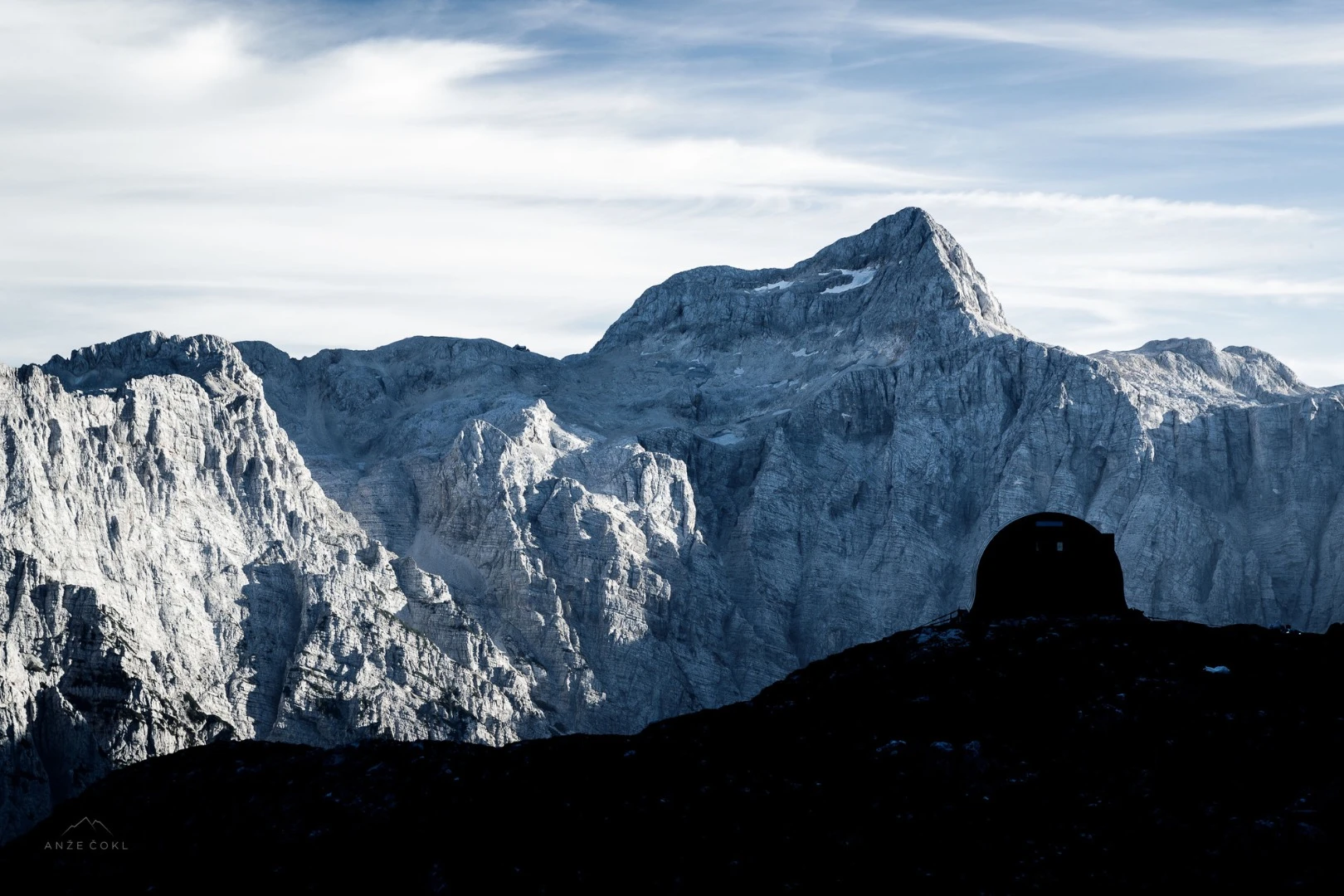 Bivak II na Jezerih is located high up in the Triglav National Park in Slovenia's Julian Alps