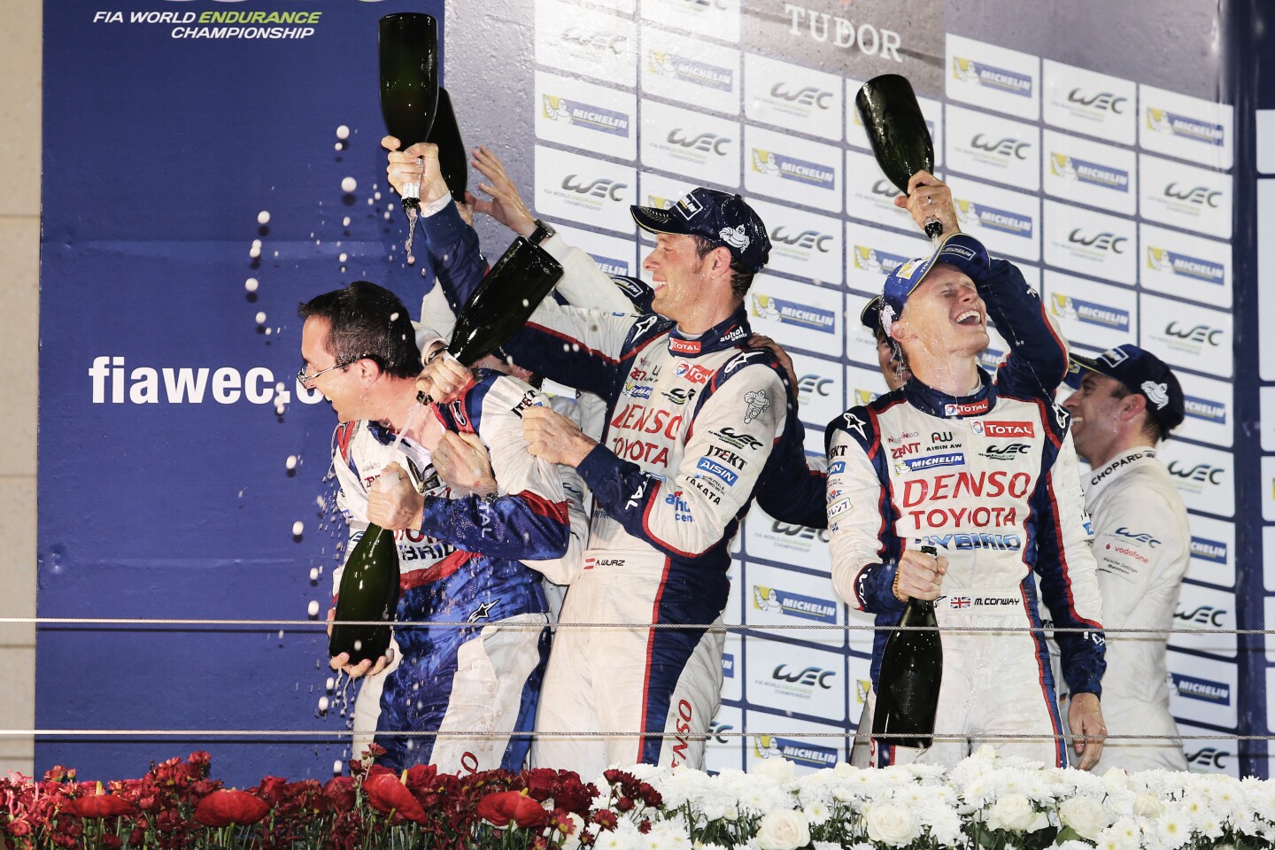The victory podium did not include the world champions