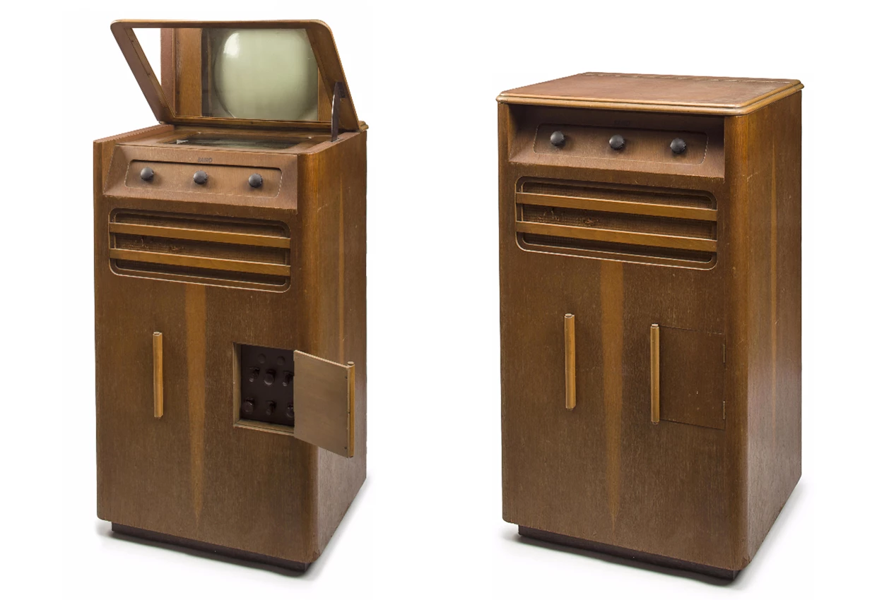 This 1936 (serial no 39) 15" Baird Type 23 Televisor with circular Cathovisor CRT and a mirror lid is the lowest serial number pre-1940 television set known, and it's a fair bet that a century from now, it will be worth many times its current estimate. As the auction description states, "One of the rarest and most desired treasures of pre-1940 television sets" and it most certainly is. This set was built before even the first few experimental transmissions in London and when it went on sale, it cost in excess of £100 pounds (half the price of the average house). Of the few hundred pre-1940 televisions made and sold in Britain at the time, only a very small handful have survived.