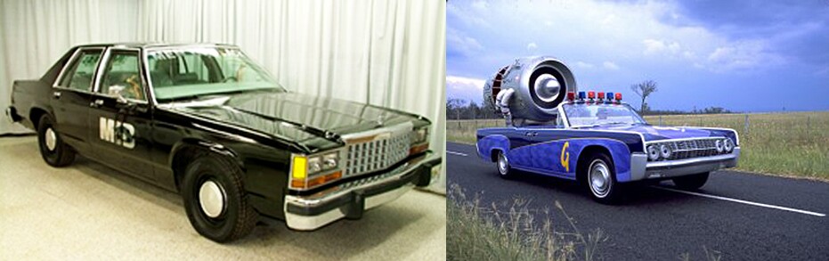 An auction held in September, 2007 by Kruse in Indiana saw a 1987 Ford Sedan used in Men in Black sold for $7,000, and Inspector Gadget's 1967 Lincoln Gadgetmobile sold for $17,500.