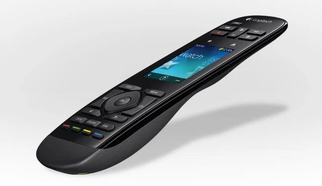 The Harmony Touch has less buttons and a 2.4-inch swipe and tap touchscreen
