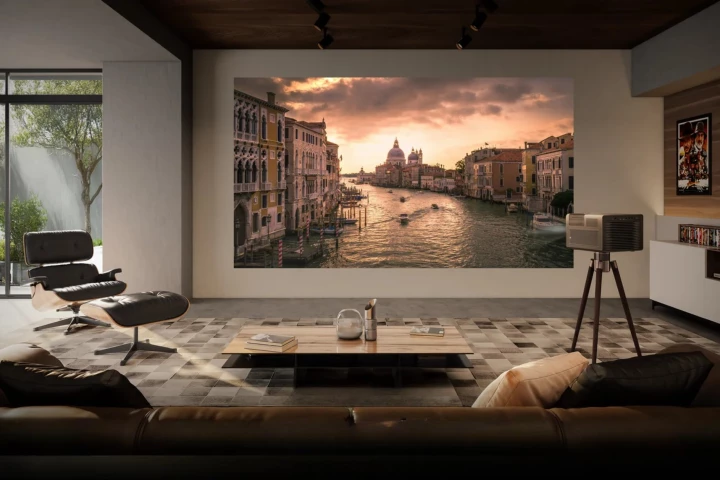 6,000 lumens from a dual triple-laser light source and 4K visuals up to 300 inches