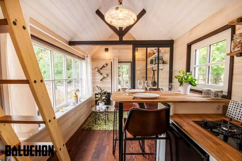 The interior of La Bohème looks surprisingly spacious, given its size