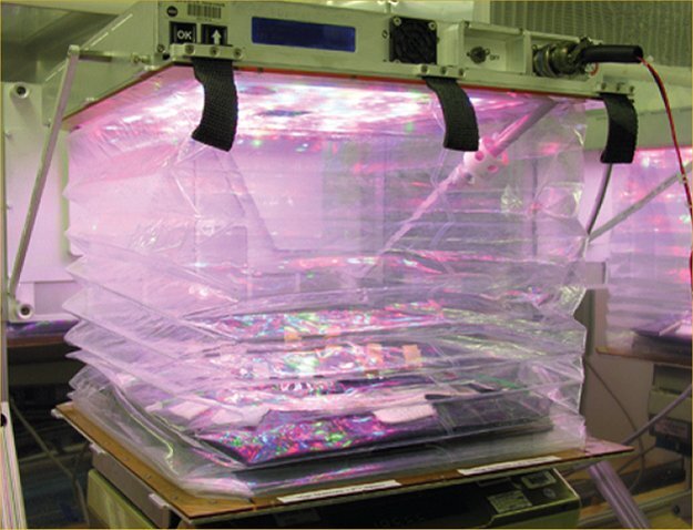Veggie is collapsible for transport and storage (Photo: NASA)
