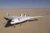 Boeing's Blended-Wing Body (BWB) X-48B prototype at Rogers Dry Lake, adjascent to NASA DFRC. Photo by Tony Landis, Boeing.