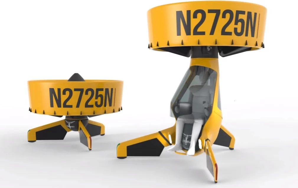 The Airvinci, currently being developed first as a heavy drone prototype, is designed to eventually become a fully-fledged, human-carrying VTOL transport system