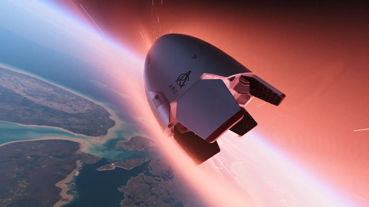 Arc reentering the atmosphere