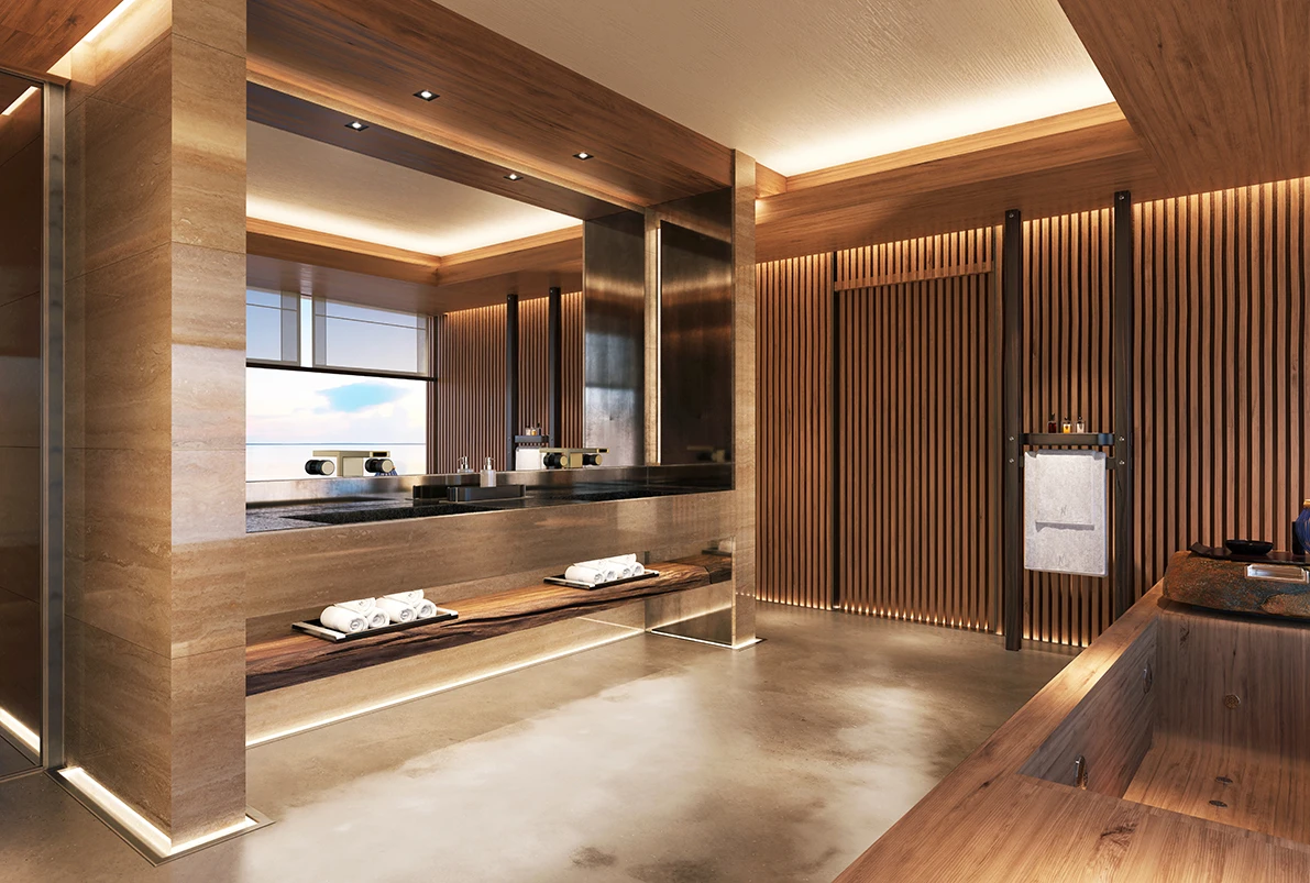 A peek inside the master bathroom