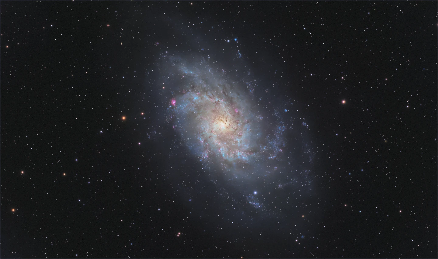 Sample galaxy shot released by Vaonis, processed by hand in PixInsight