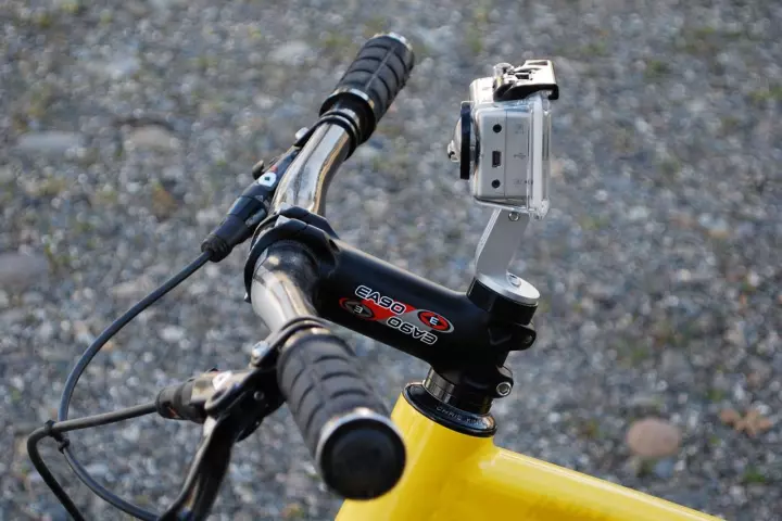Paul Components is now making a GoPro HERO camera mount that replaces the handlebar stem cap on a mountain bike