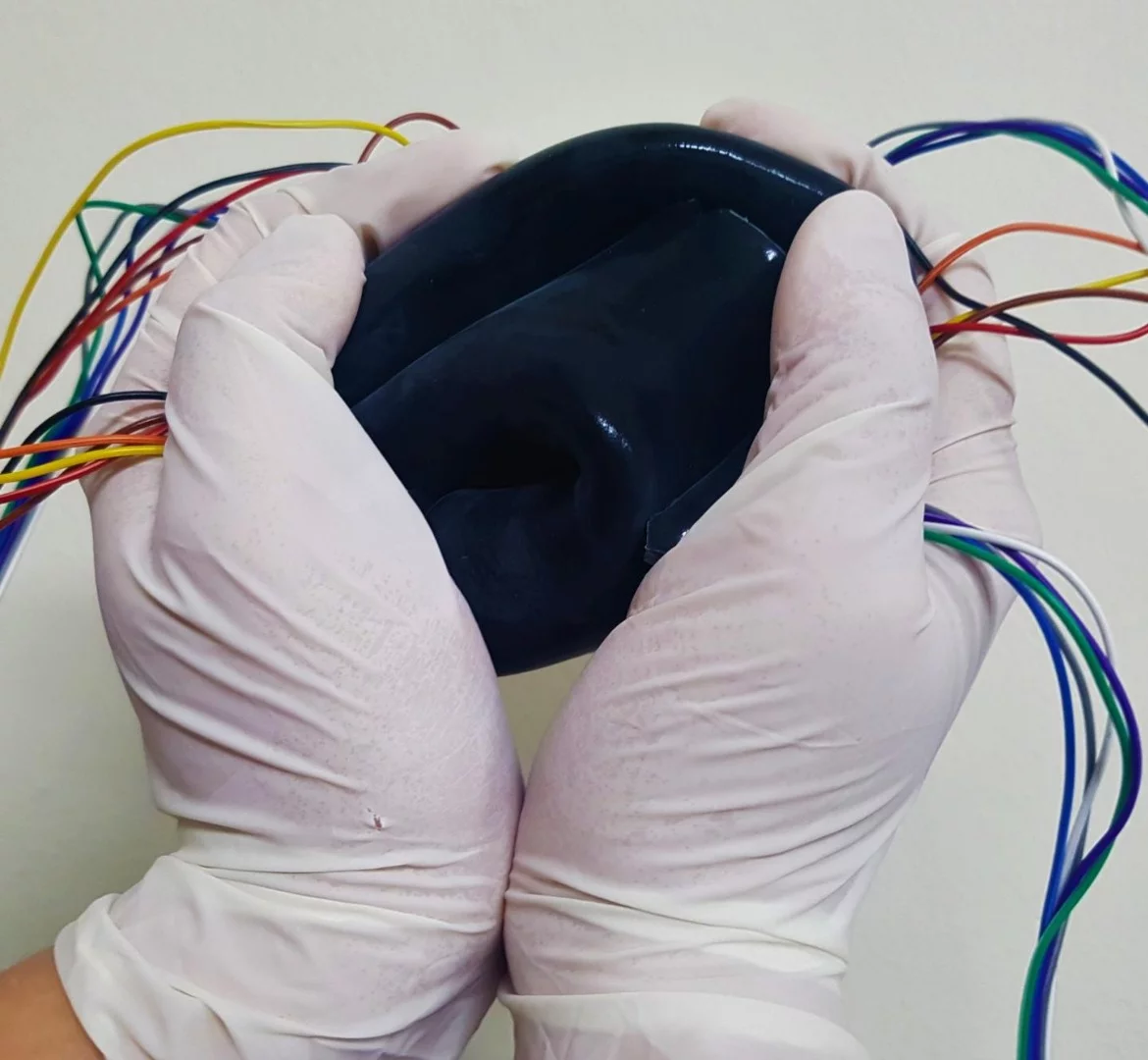 The prototype crumple-able keyboard