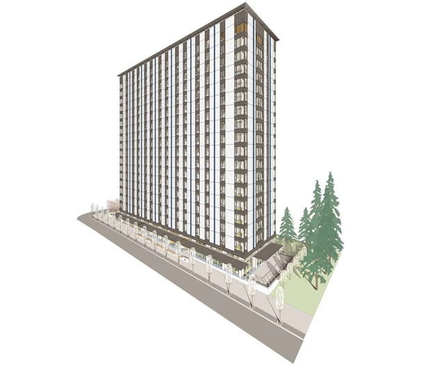 The building will comprise a total floorspace of 15,115 sq m (162,700 sq ft) and will house upper year and graduate students