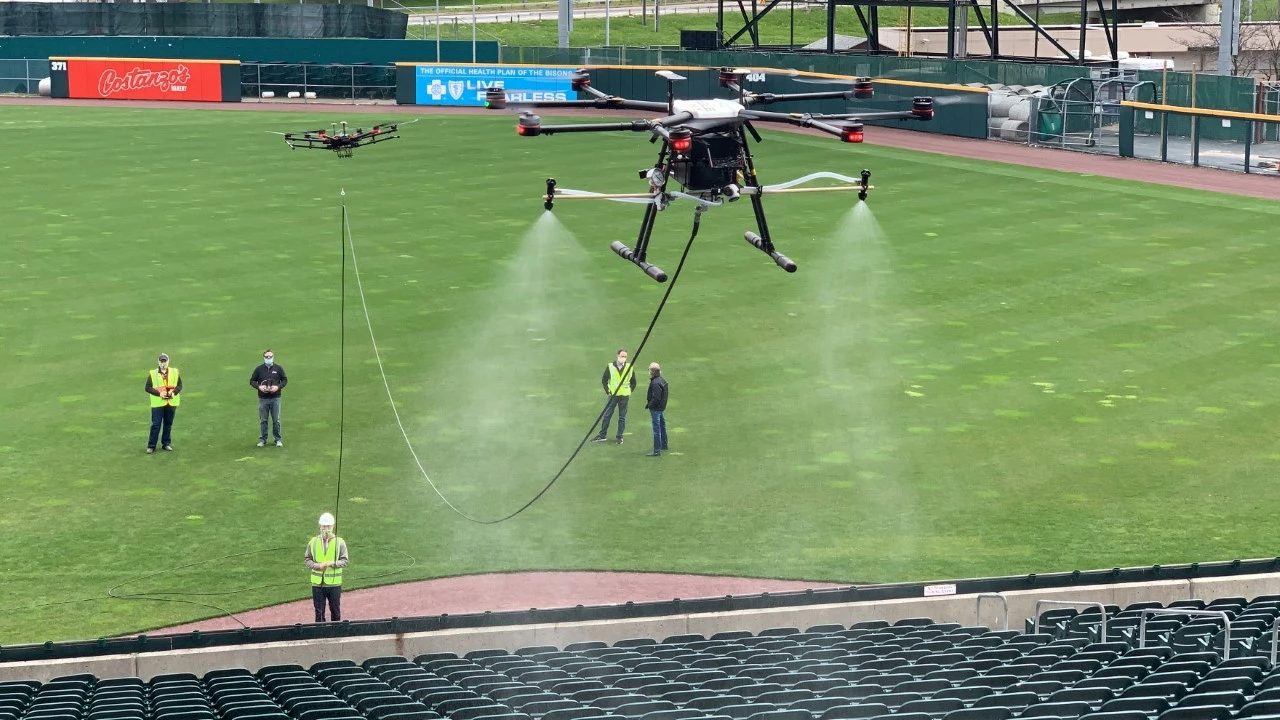 EagleHawk shows off its system at Sahlen Field