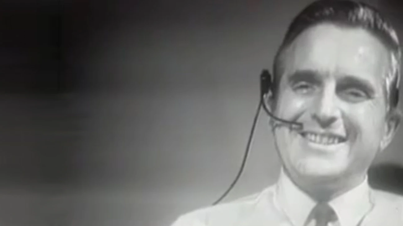 Douglass Engelbart gives his revolutionary presentation in 1968 that saw the first public demonstration of the mouse (Image: SRI International)