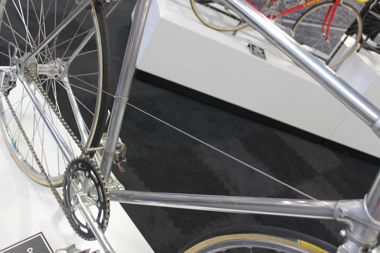 Very direct rear derailleur cable routing, on a 1974 Alan road bike modified by Charlie Cunningham