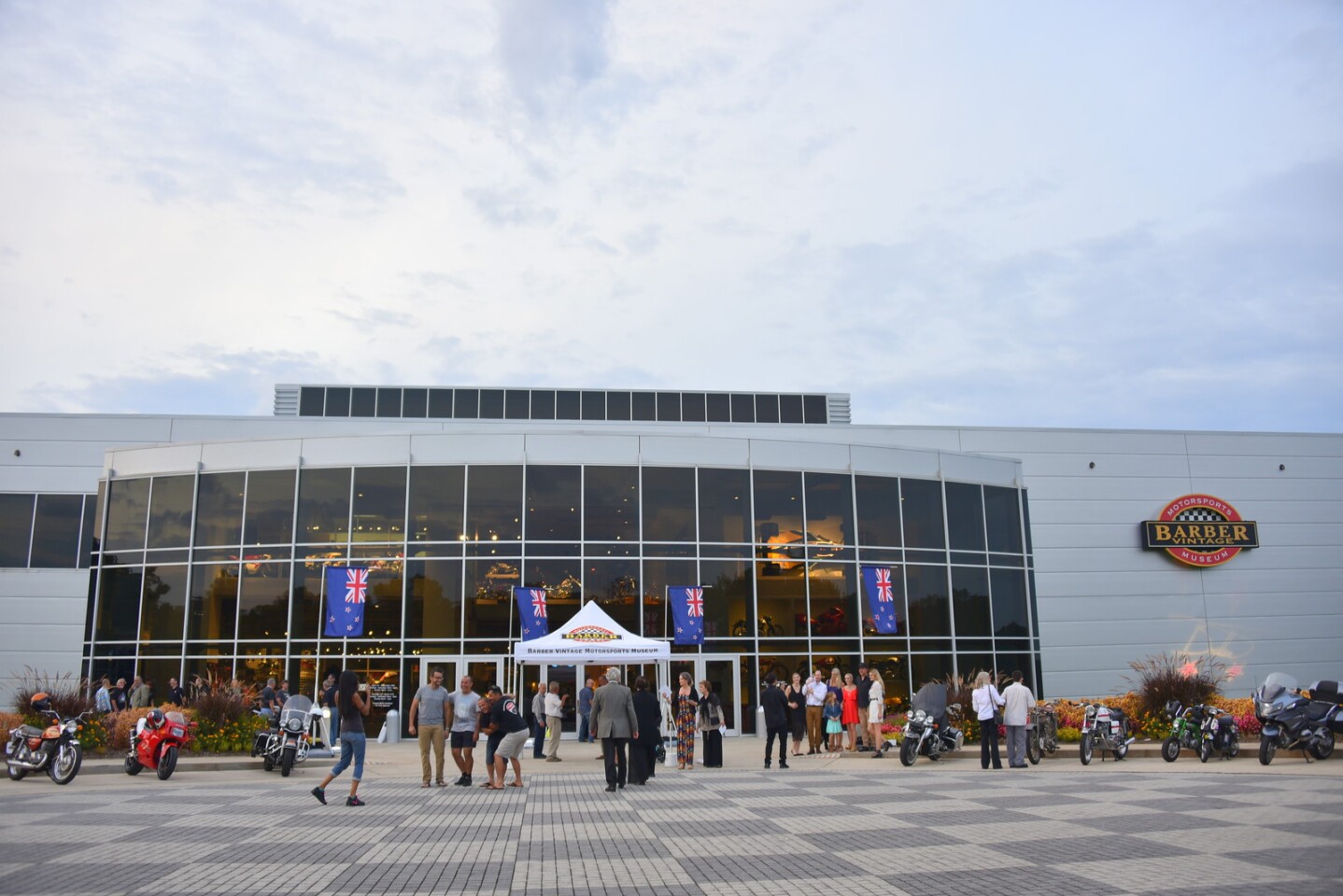 Heading into the museum at dusk for the Britten dinner. The park stays open all night so the party never really stops until Sunday afternoon.