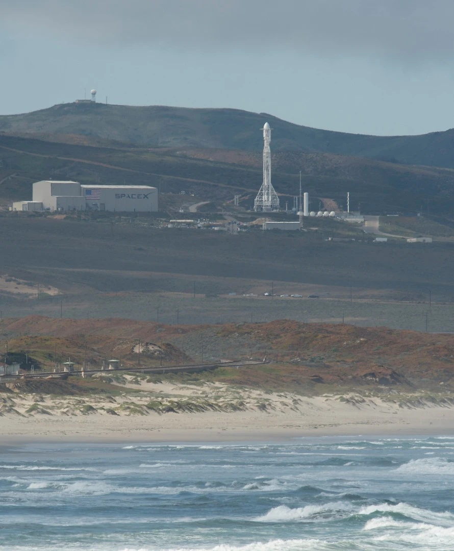SpaceX Falcon 9 rocket ahead of launch on Tuesday