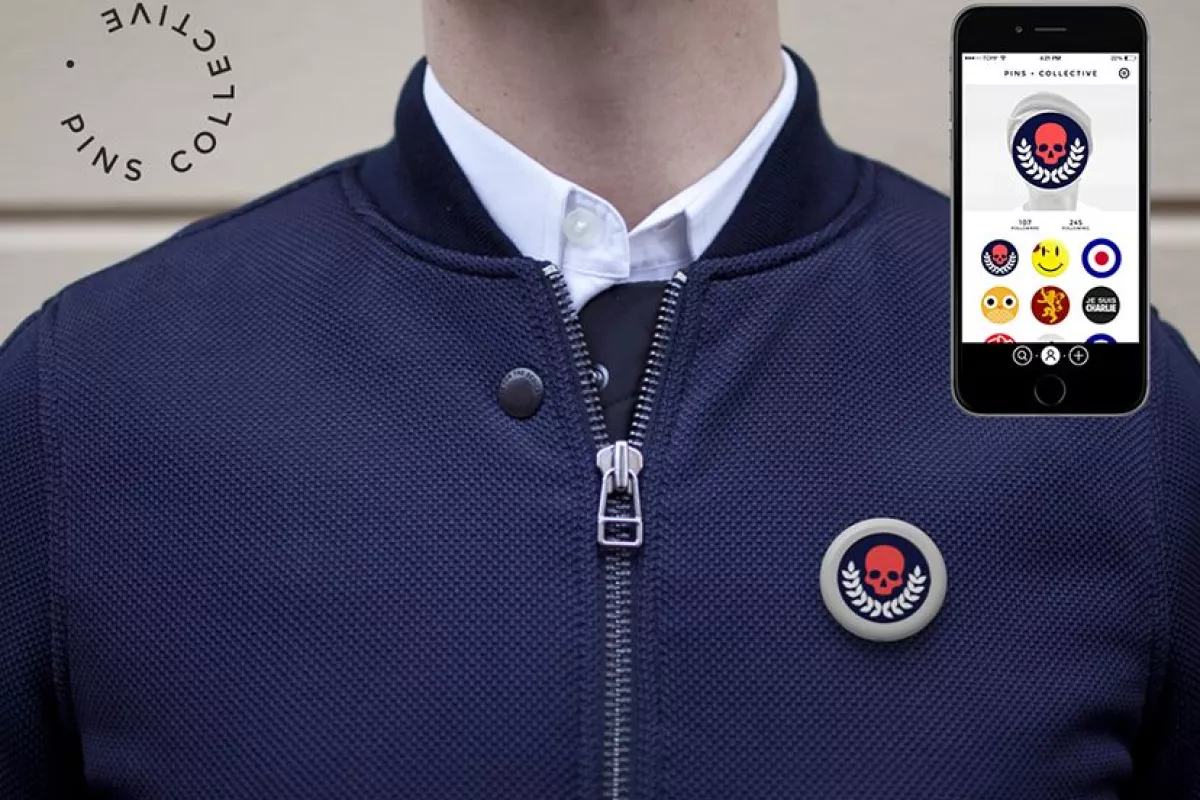 Users select or create their gifs via an app, which then sends them to the Pin
