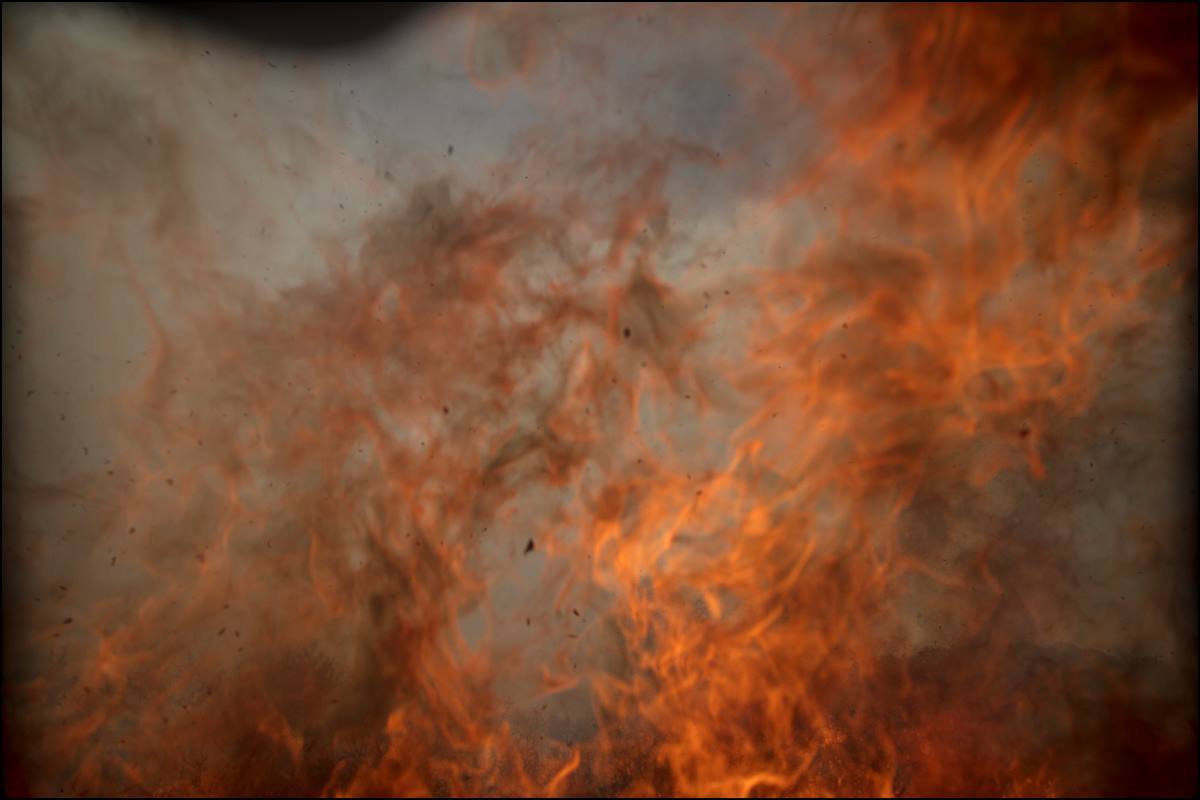 An image from the dying moments of Bill Ingall's camera during a rocket launch on Tuesday