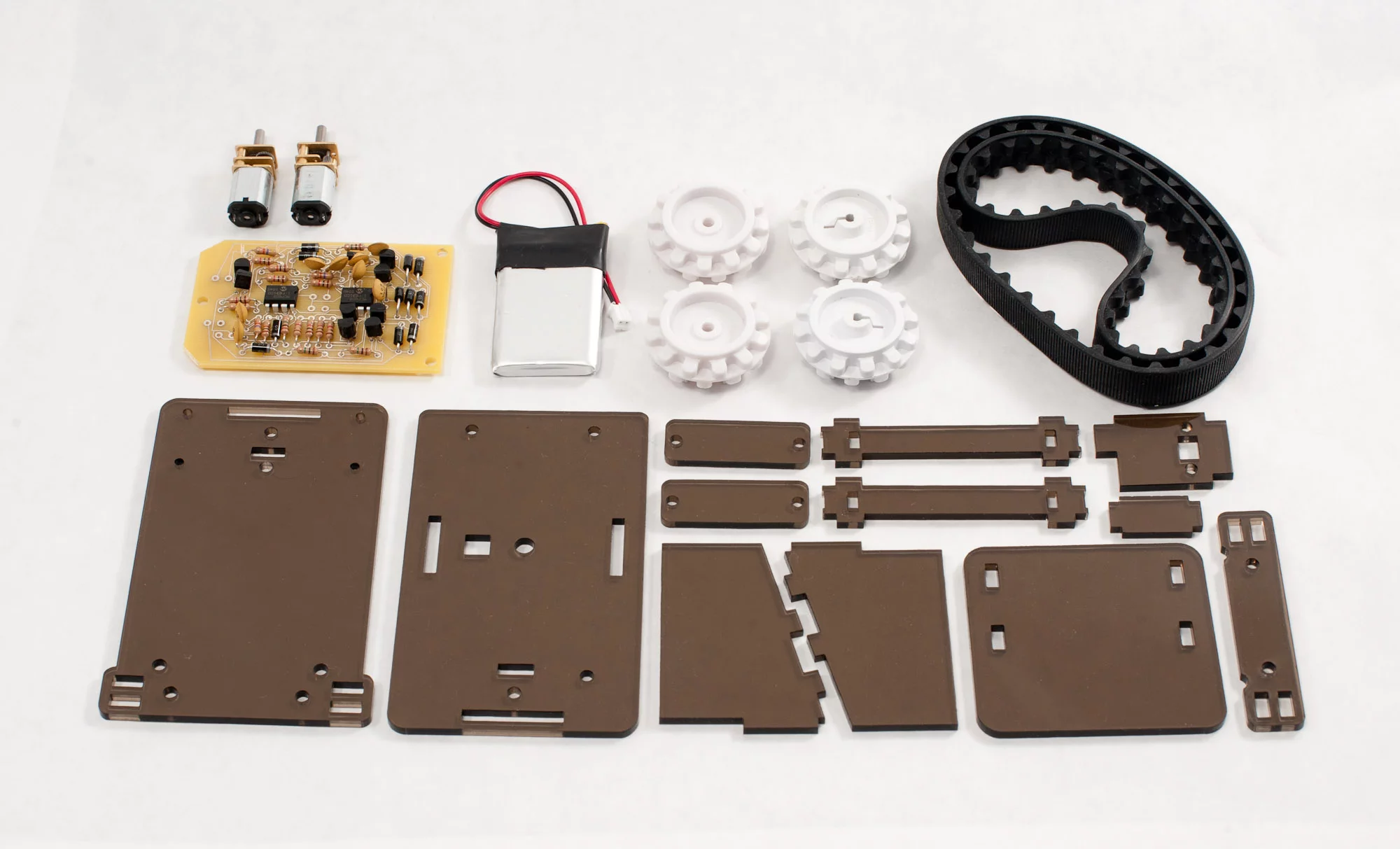 The separate components of the Romo base