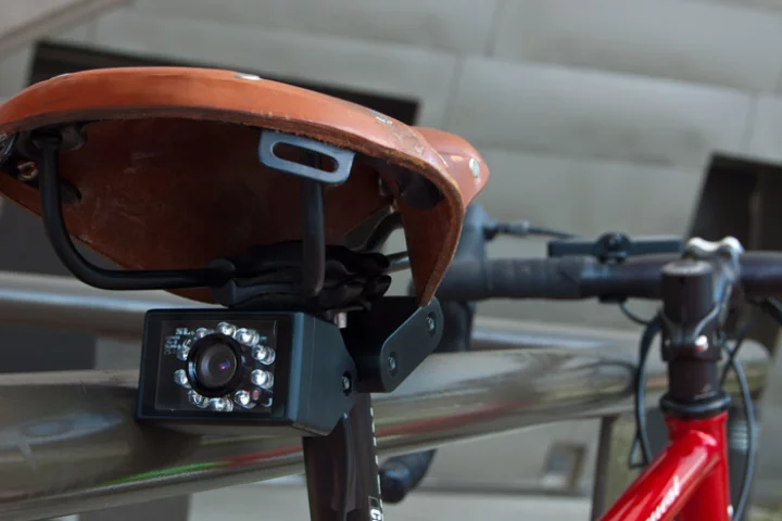 The Owl 360 is a rearview camera and monitor system for bicycles