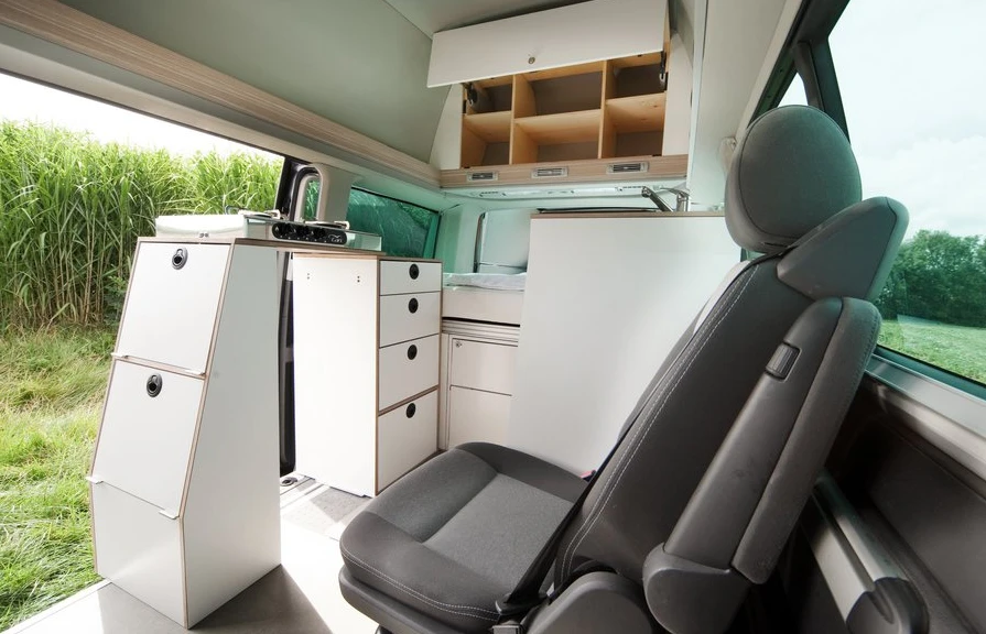 Bett Mobil offers sleeping, cooking and wash modules for Volkswagen vans