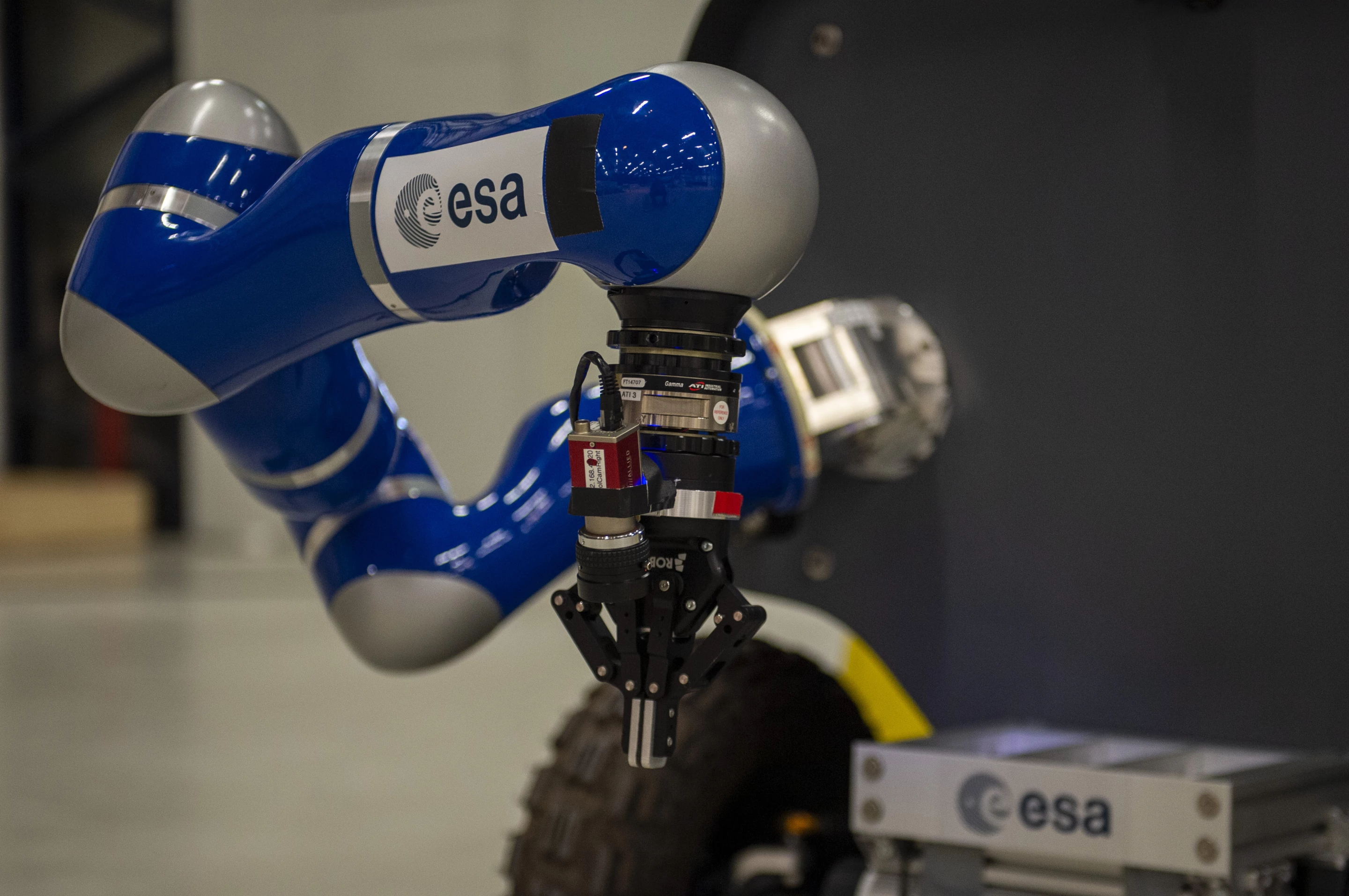 Sample collection gripper on the Analog-1 Interact rover