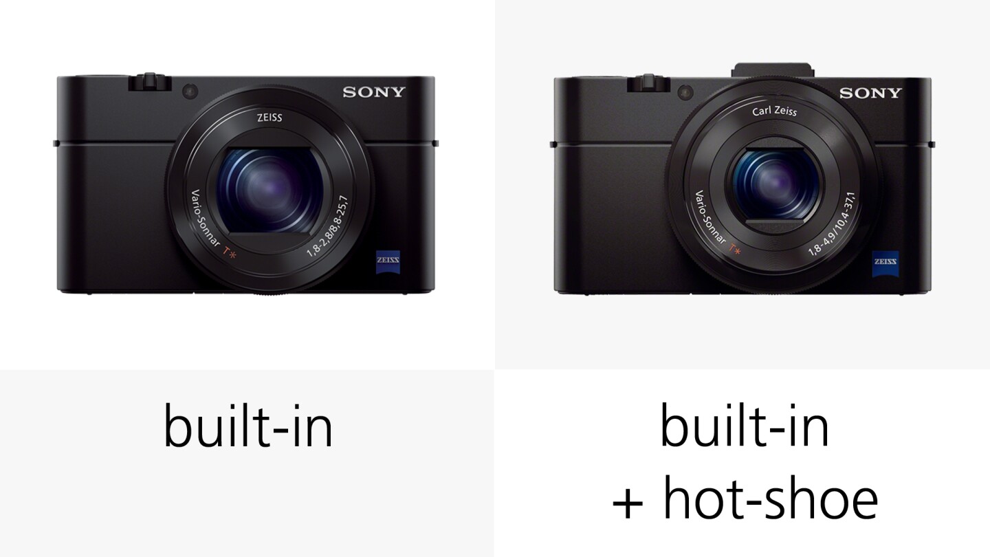 The RX100 III features a built-in pop-up flash, much like its predecessor, though it lacks the RX100 II's option for mounting a more powerful external flash, or other accessories, on the multi-interface shoe