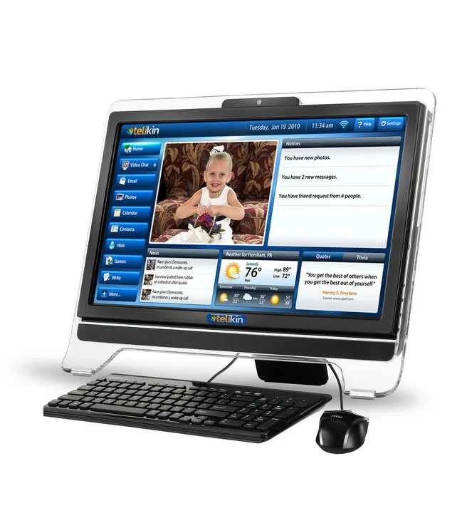 The Telikin is a new touchscreen family computer aimed at older users, designed to make every-day tasks such as photo-sharing and email as easy as possible