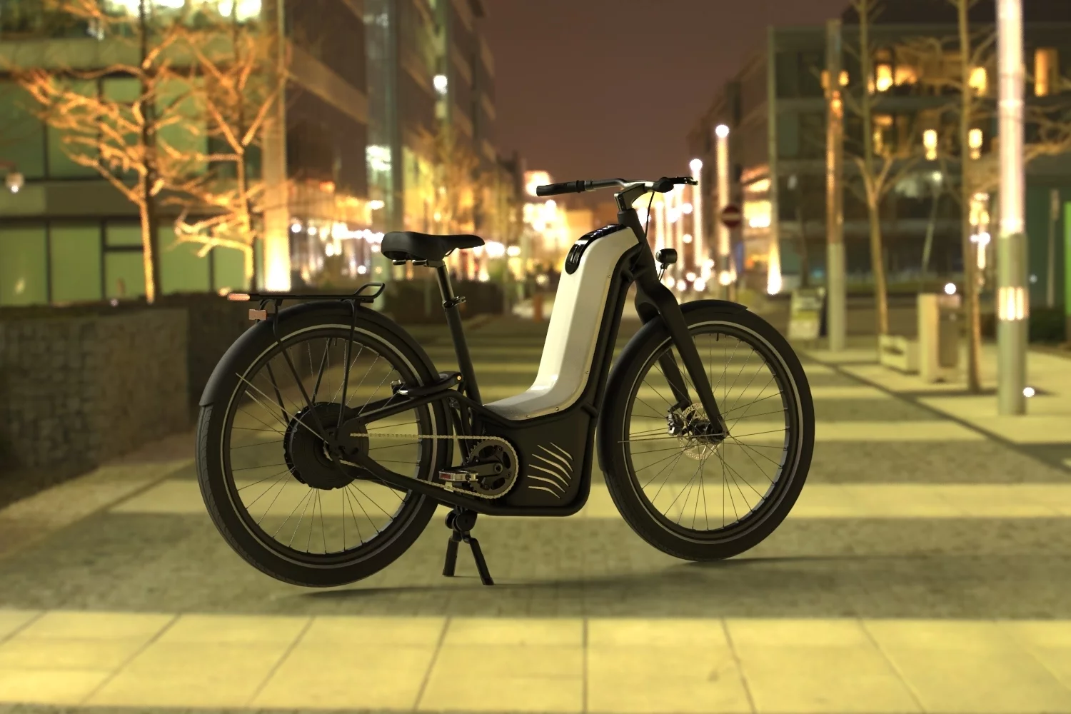 In addition to the removable hydrogen energy pack, the Alpha Neo ebike features a 250-W geared-hub motor to the rear for torque-sensing pedal assist up to 25 km/h
