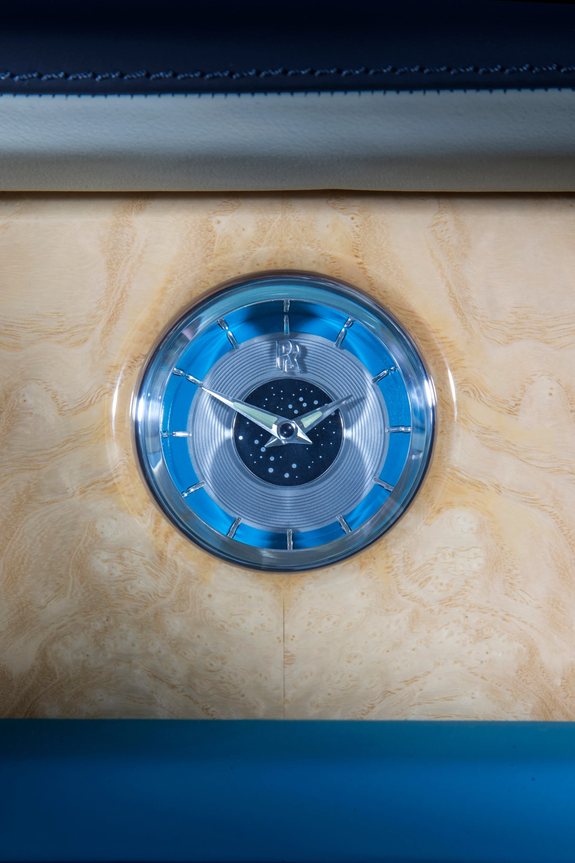 The clock of the Rolls-Royce Suhail carries over the astronomical motif