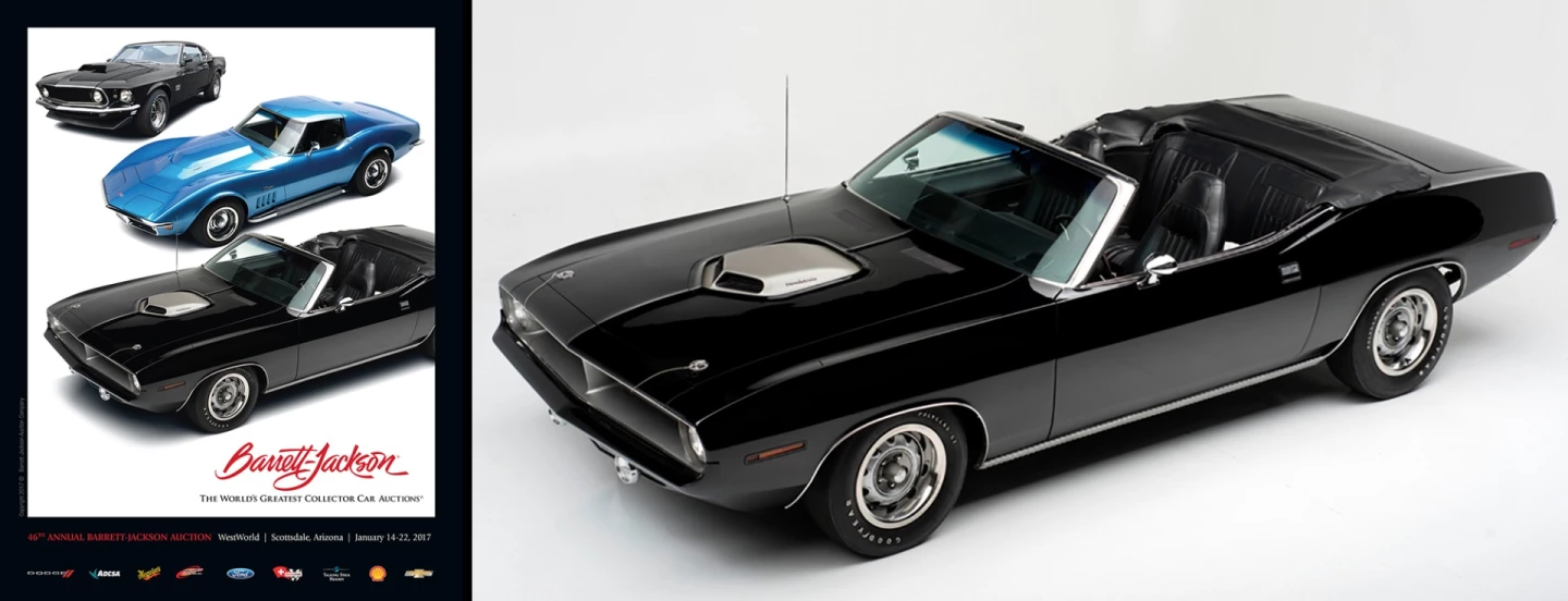 The Hemi 'Cuda is another of the legendary muscle cars to emerge from Detroit's "Golden Age", with the record for the model being $3.5 million achieved by Mecum in June, 2014 for a 1971 model. This particular car is going to be extra hot on the auction block because it set national records for ET and mph in NHRA and IHRA, including the SS Eliminator title at the U.S. Nationals in Indy in 1973. It won 27 eliminators in 1973 alone, and is hence one of the primary reasons the model is so sought-after. The other is rarity, as only 14 Hemi Cuda Convertibles were made. If American muscle cars warm your heart, it will be worth watching the telecast as sparks will fly.