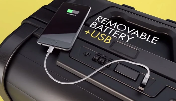 Trunkster features a 15,000 mAh battery, allowing you to charge your mobile devices on the go