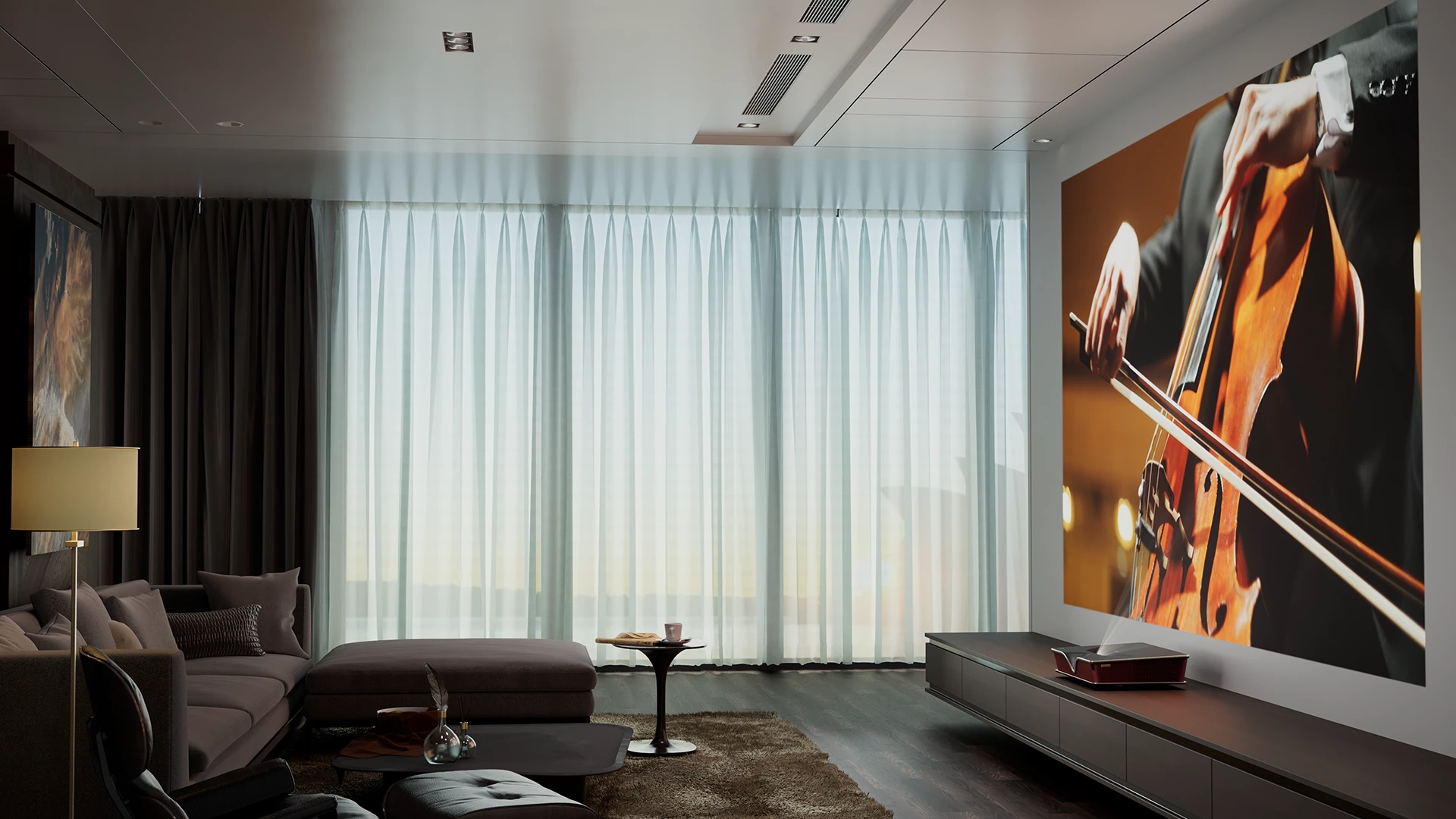 The Nomvdic P2000UST-RGB Laser TV supports 100% of the BT.2020 color gamut