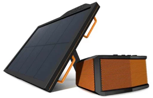 The Ecosmart 4000 Bluetooth speaker and standalone solar panel