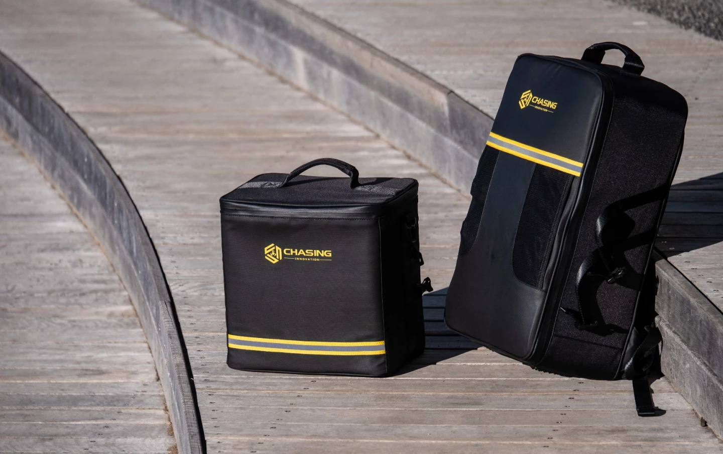 It takes two backpacks to carry the Gladius system – one for the drone and controller, the other for the tether/Wi-Fi buoy