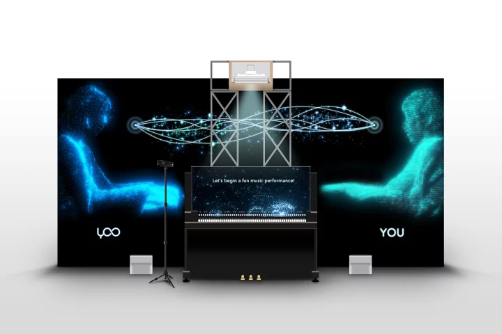 The Duet With Yoo installation at SXSW, where human pianists can experience AI-driven accompaniment in real time