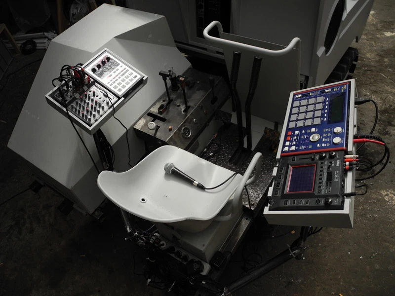 The cockpit of Nik Nowak's 'Tank'