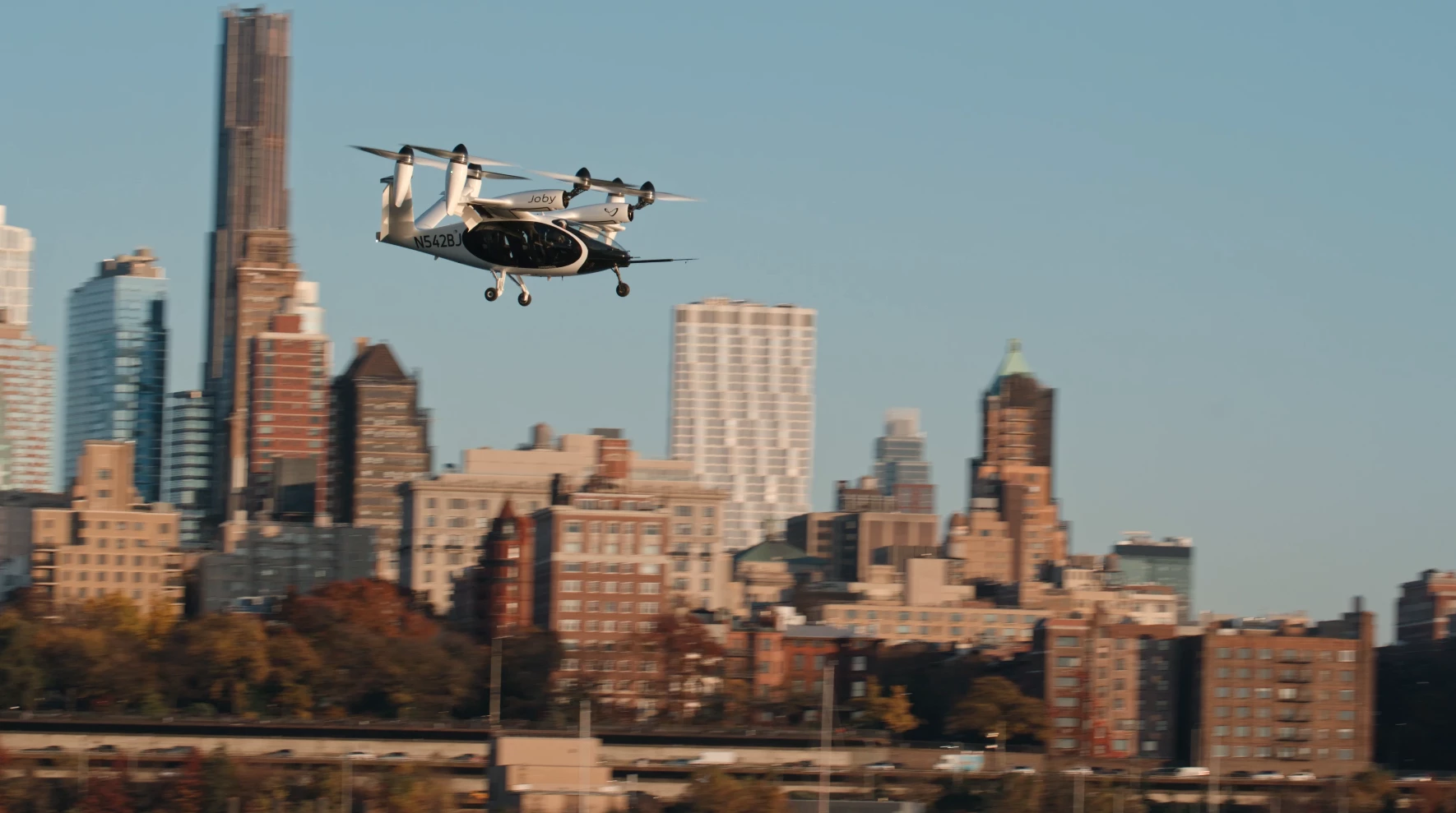 Joby's S4 in what will soon become its natural environment: congested urban centers